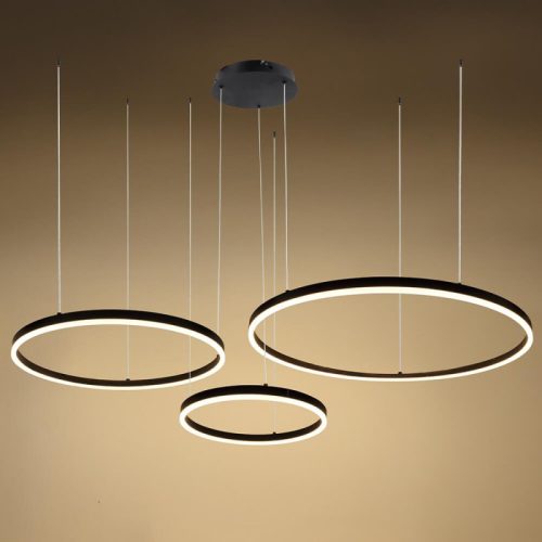 LED függőlámpa csoport 3 gyűrűvel 70W meleg fehér