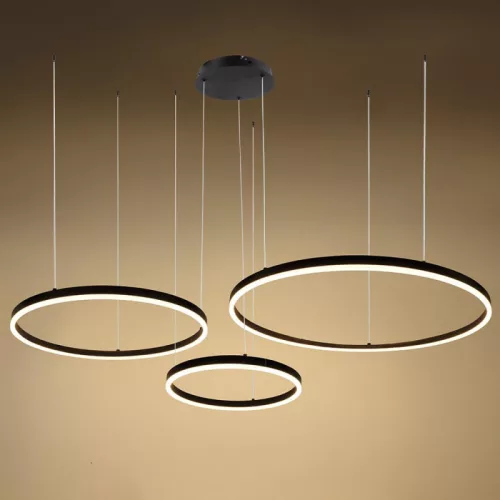 LED függőlámpa csoport 3 gyűrűvel 70W meleg fehér