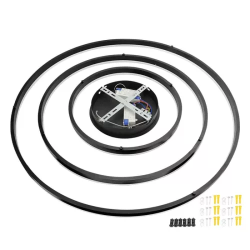 LED függőlámpa csoport 3 gyűrűvel 70W meleg fehér