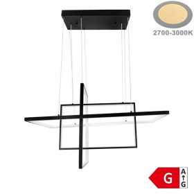 LED függőlámpa csoport 3 gyűrűvel 70W meleg fehér