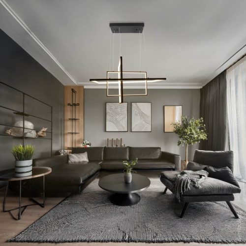 LED függőlámpa csoport 3 gyűrűvel 70W meleg fehér