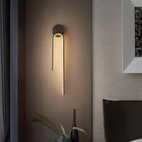 Modern LED fali lámpa fekete színben – 55 cm – melegfehér