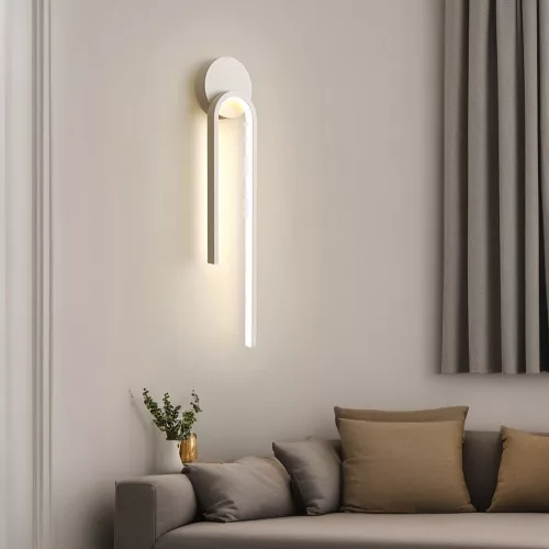 Modern fehér LED fali lámpa – 55 cm – melegfehér világítás