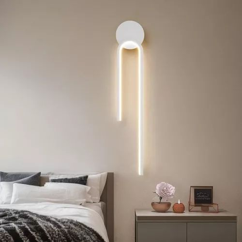 Letisztult dizájnú LED falilámpa – fehér – 55 cm – hangulatos fény