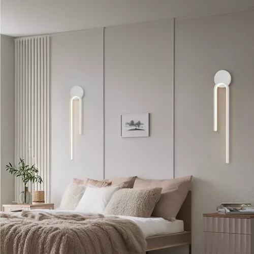 Fehér LED dizájn fali lámpa 55 cm – meleg fehér fény – letisztult stílus
