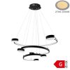 40W LED függőlámpa 3 szintes meleg fehér fekete