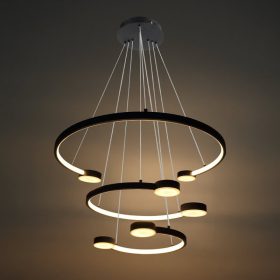 40W LED függőlámpa 3 szintes meleg fehér fekete