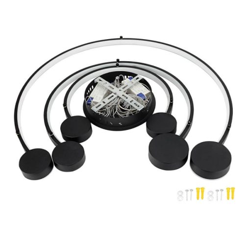 40W LED függőlámpa 3 szintes meleg fehér fekete