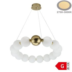   White Balls Sárgaréz Mennyezeti Függőlámpa Ø60cm 27W Meleg fehér