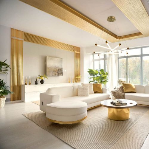 White Balls Sárgaréz Mennyezeti Függőlámpa Ø60cm 27W Meleg fehér