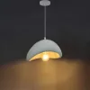 Szürke organikus kőhatású modern mennyezeti függeszték lámpa E27 foglalattal, 30cm