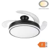 LED Mennyezeti Ventilátor Lámpa Távirányítóval 36W CCT Fekete
