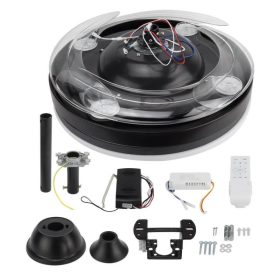   LED Mennyezeti Ventilátor Lámpa Távirányítóval 36W CCT Fekete