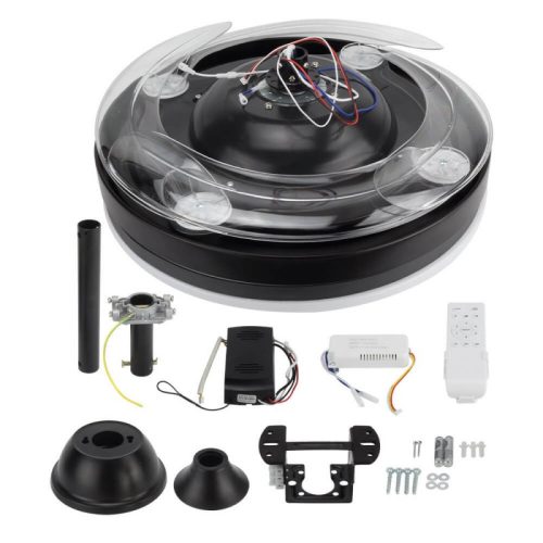 LED Mennyezeti Ventilátor Lámpa Távirányítóval 36W CCT Fekete