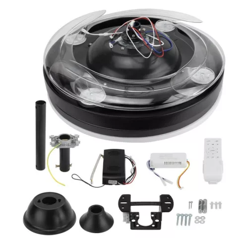 LED Mennyezeti Ventilátor Lámpa Távirányítóval 36W CCT Fekete