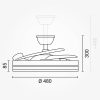LED Mennyezeti Ventilátor Lámpa Távirányítóval 36W CCT Fekete