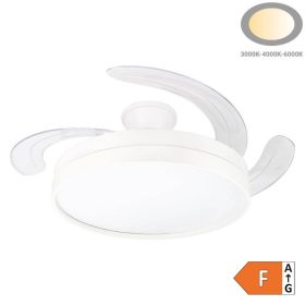   LED Mennyezeti Ventilátor Lámpa Távirányítóval 36W CCT Fehér