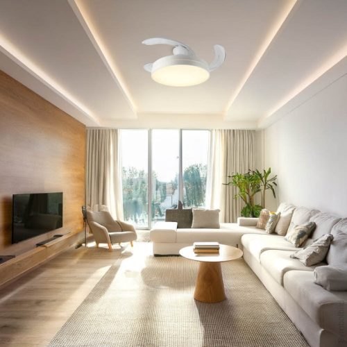 LED Mennyezeti Ventilátor Lámpa Távirányítóval 36W CCT Fehér