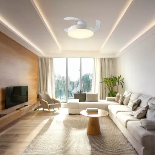 LED Mennyezeti Ventilátor Lámpa Távirányítóval 36W CCT Fehér
