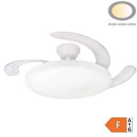   LED Slim Mennyezeti Ventilátor Lámpa Távirányítóval 36W CCT Fehér