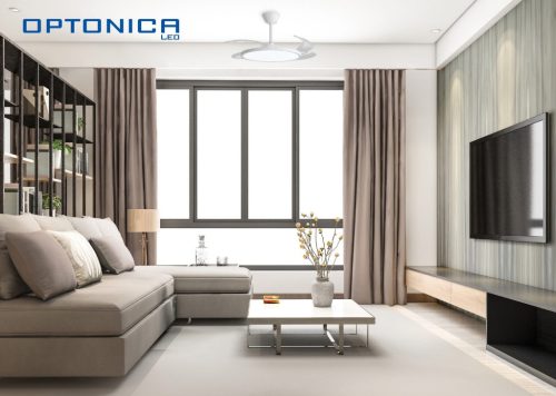 LED Slim Mennyezeti Ventilátor Lámpa Távirányítóval 36W CCT Fehér