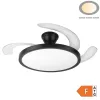 LED Slim Mennyezeti Ventilátor Lámpa Távirányítóval 36W CCT Fekete