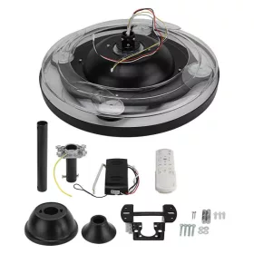   LED Slim Mennyezeti Ventilátor Lámpa Távirányítóval 36W CCT Fekete
