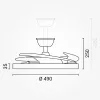 LED Slim Mennyezeti Ventilátor Lámpa Távirányítóval 36W CCT Fekete