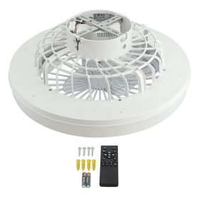 CCT LED ventilátoros lámpa távirányítóval 36W 48cm - Fekete