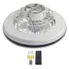 CCT LED ventilátoros lámpa távirányítóval 36W 48cm - Fekete