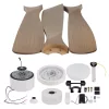Fehér/Fa mennyezeti ventilátor lámpa II távirányítóval 18W CCT
