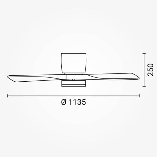 Fehér/Fa ventilátoros mennyezeti lámpa távirányítóval 18W CCT