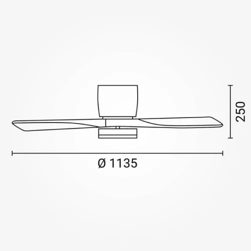 Fehér/Fa ventilátoros mennyezeti lámpa távirányítóval 18W CCT