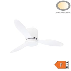 Fekete ventilátoros mennyezeti lámpa távirányítóval 18W CCT