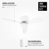 Fekete ventilátoros mennyezeti lámpa távirányítóval 18W CCT