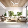 Fekete ventilátoros mennyezeti lámpa távirányítóval 18W CCT