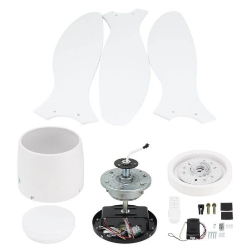 Fekete ventilátoros mennyezeti lámpa távirányítóval 18W CCT