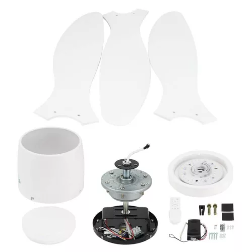 Fekete ventilátoros mennyezeti lámpa távirányítóval 18W CCT