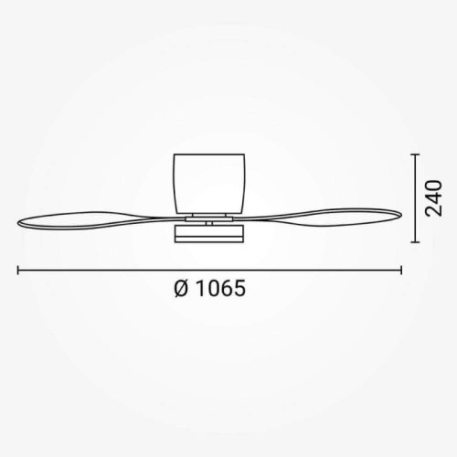 Fekete ventilátoros mennyezeti lámpa távirányítóval 18W CCT
