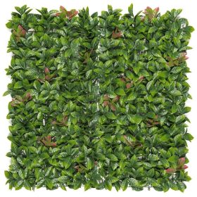   Nortene Vertical Red Lauro műanyag zöldfal vörös babérlevelekkel (100x100 cm)