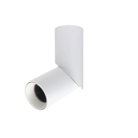   Derékszögben elforgatható GU10 Spotlámpa Henger, Fehér Alumínium