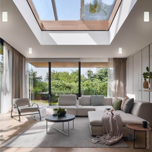 GU10 Spotlámpa Keret, Hasáb, Fehér/Fehér Belső Alumínium