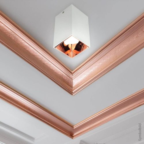 GU10 Spotlámpa Keret, Hasáb, Fehér/Bronz Belső Alumínium