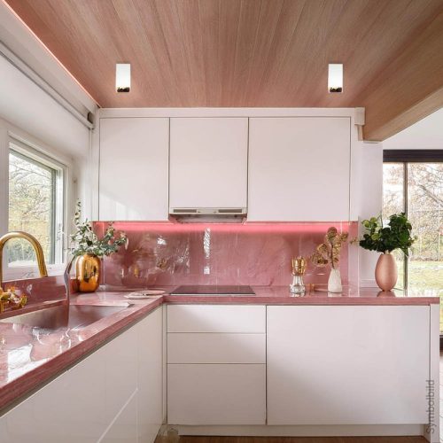 GU10 Spotlámpa Keret, Hasáb, Fehér/Bronz Belső Alumínium