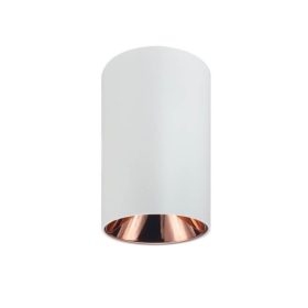   GU10 Spotlámpa Keret, Henger, Fehér/Bronz Belső Alumínium