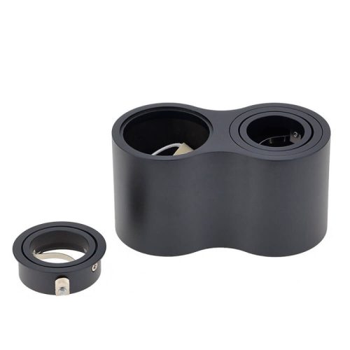 Kettes Spotlámpa Keret GU10 (Dönthető) – Fekete