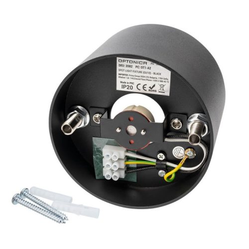 Fekete GU10 Spotlámpa Keret (Felületre Szerelhető) – Indusztriális Dizájn