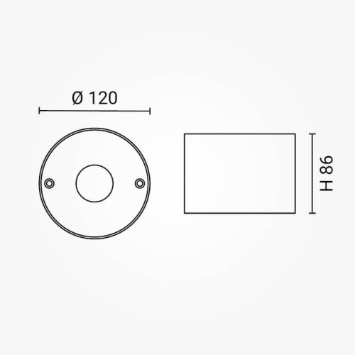 Fekete GU10 Spotlámpa Keret (Felületre Szerelhető) – Indusztriális Dizájn