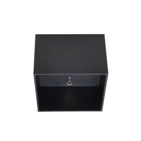   Fekete GU10 Spotlámpa Keret (Felületre Szerelhető) Négyzet – Indusztriális Dizájn