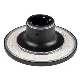   Optonica kerek fali lámpa 12W meleg fényű, műanyag, fekete